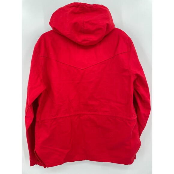 BLACK SCALE Red Cargo Utility Anorak Pullover Quarter Zip Jacket Size M - Picture 7 of 10